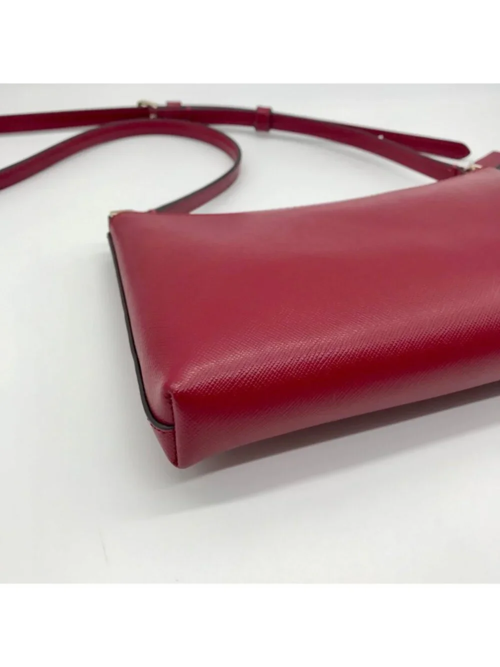 Kate Spade Red Saffiano Leather Sadie Crossbody Bag
